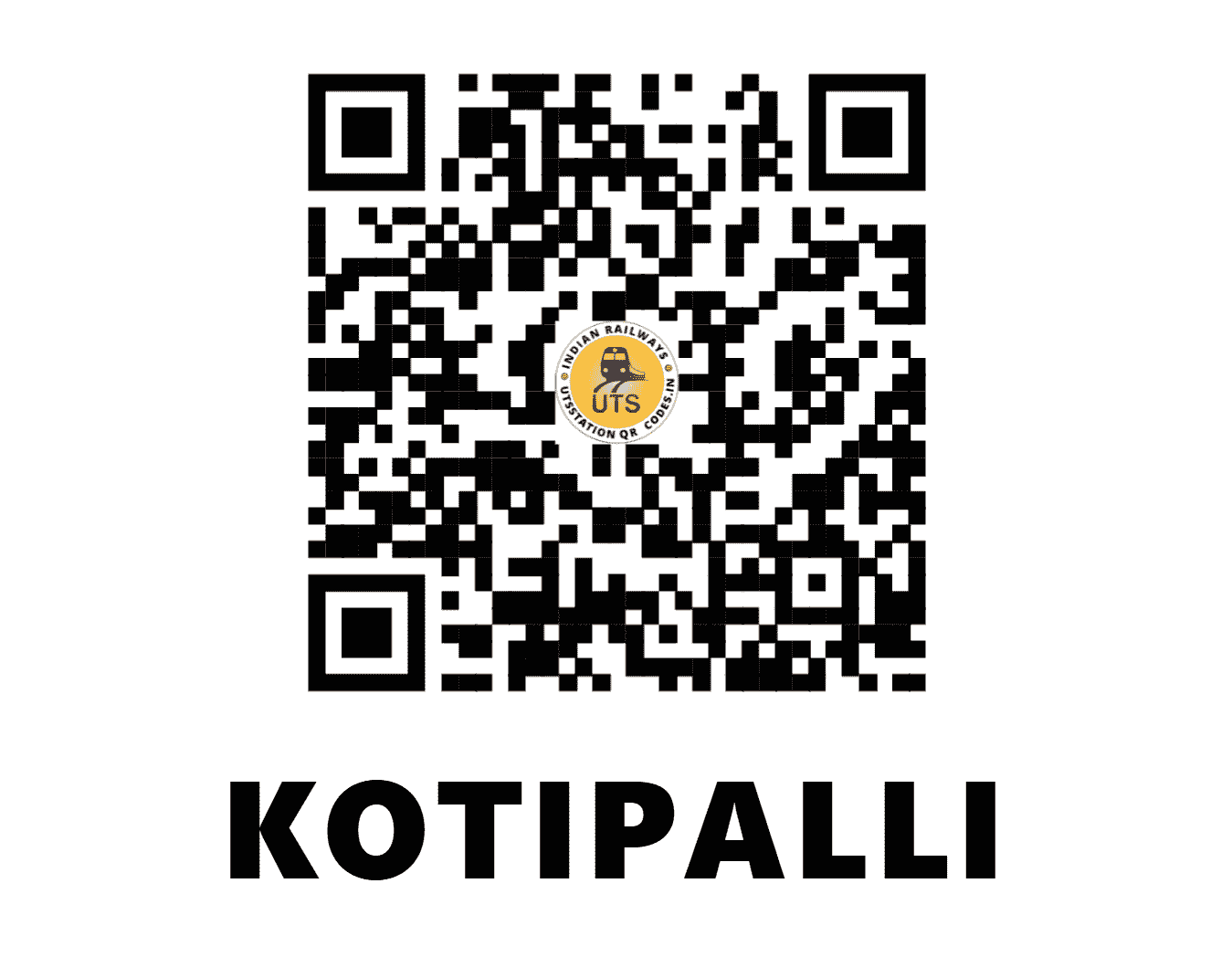 UTS QR Code for KOTIPALLI - KPLH - SC (ANDHRA PRADESH)